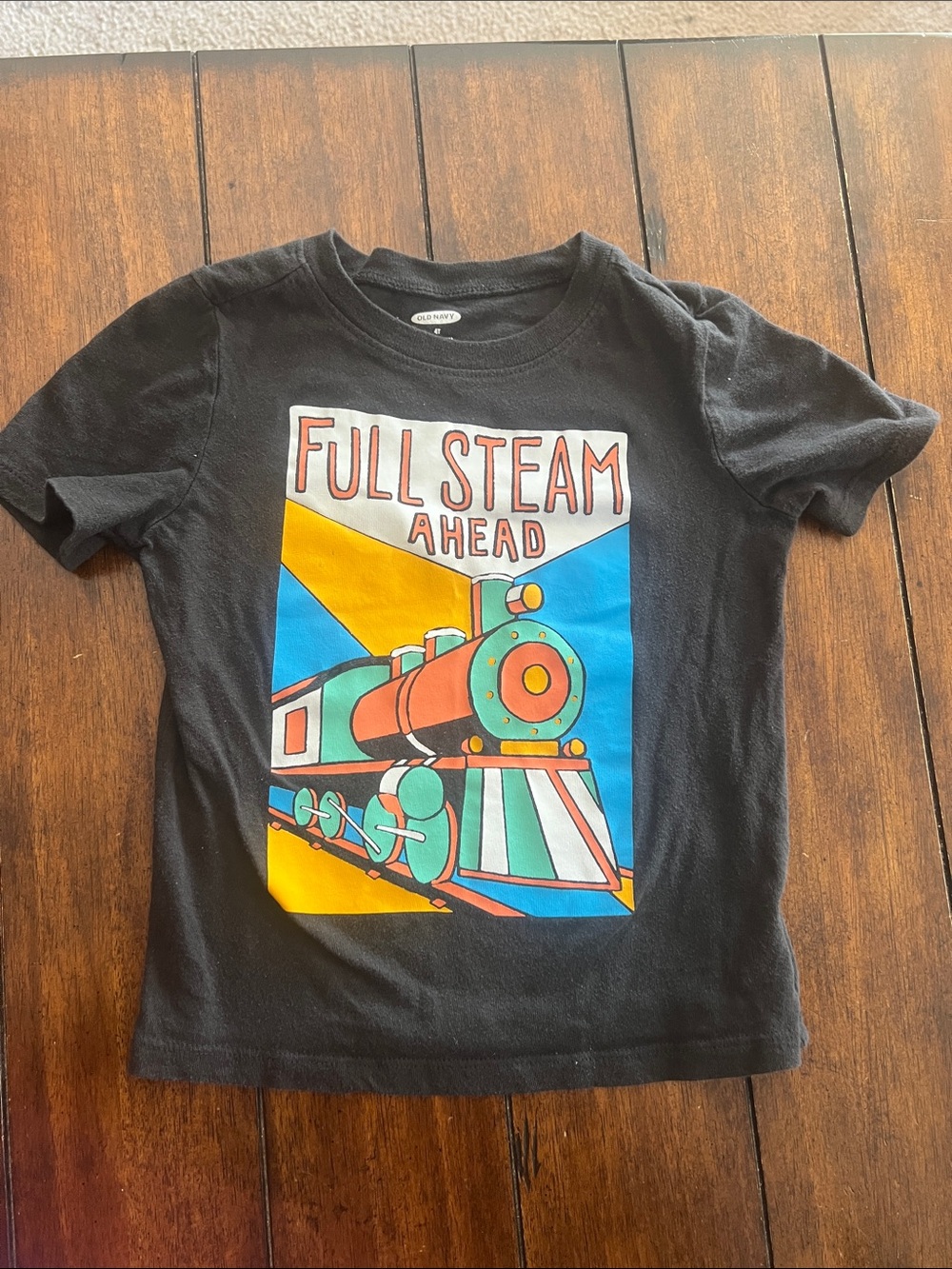 🎉🎉 5 for $20🎉🎉 Kids 'Full Steam Ahead' Graphic Tee - Dark Grey